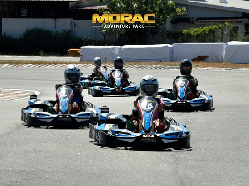 Tourists racing on go-kart at Morac Adventure Park Langkawi